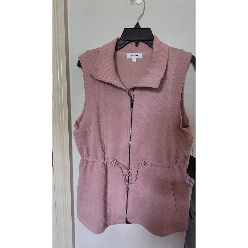 NWT Kinesis Athleisure Mauve Pink Cable Knit Vest| Women's Size M